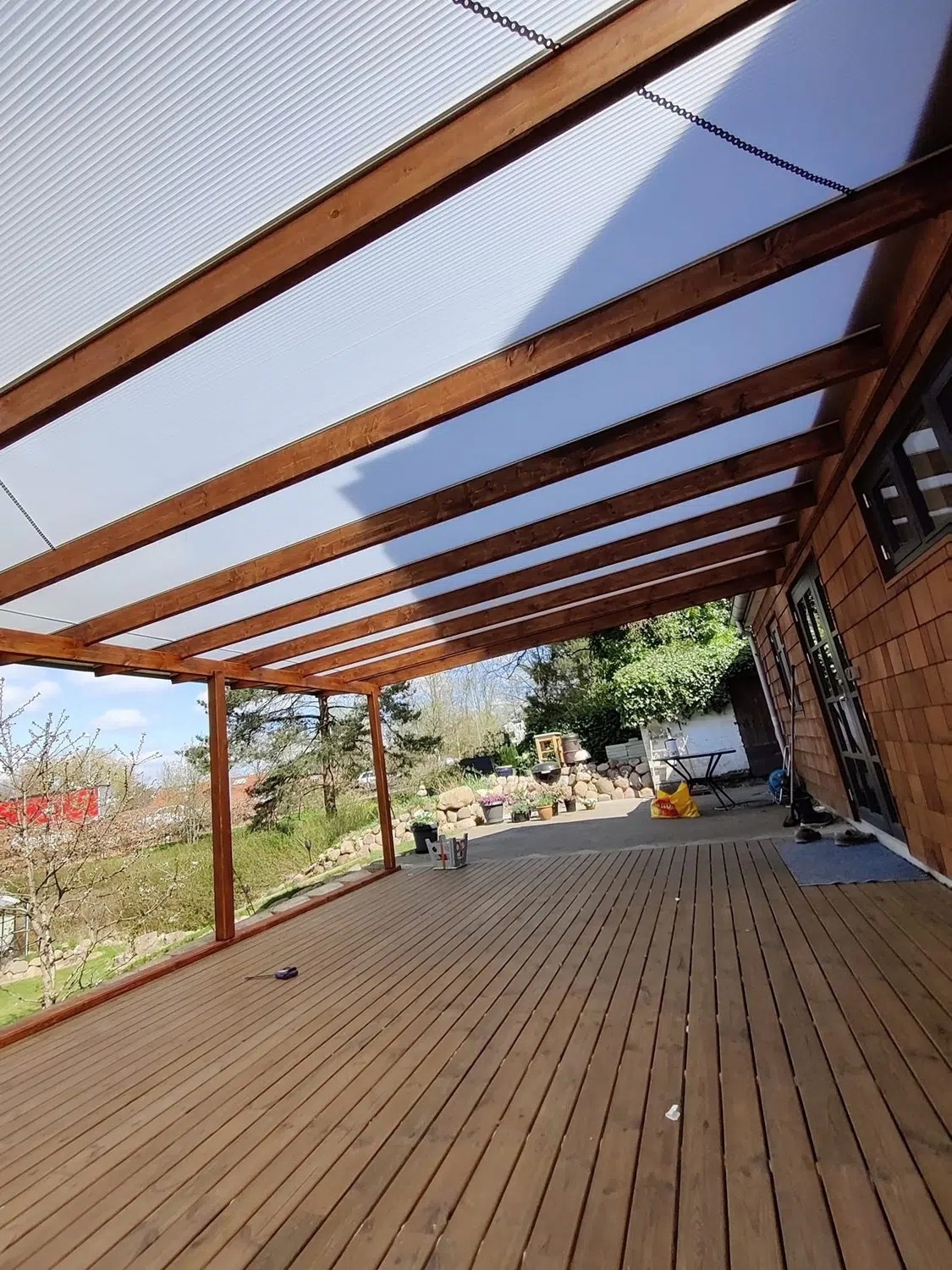 Tilbygning af træterrasse